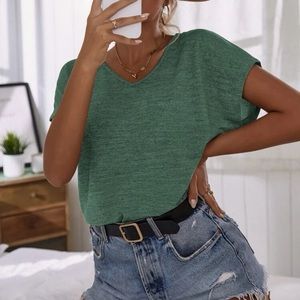 Boho V neck batwing sleeve top